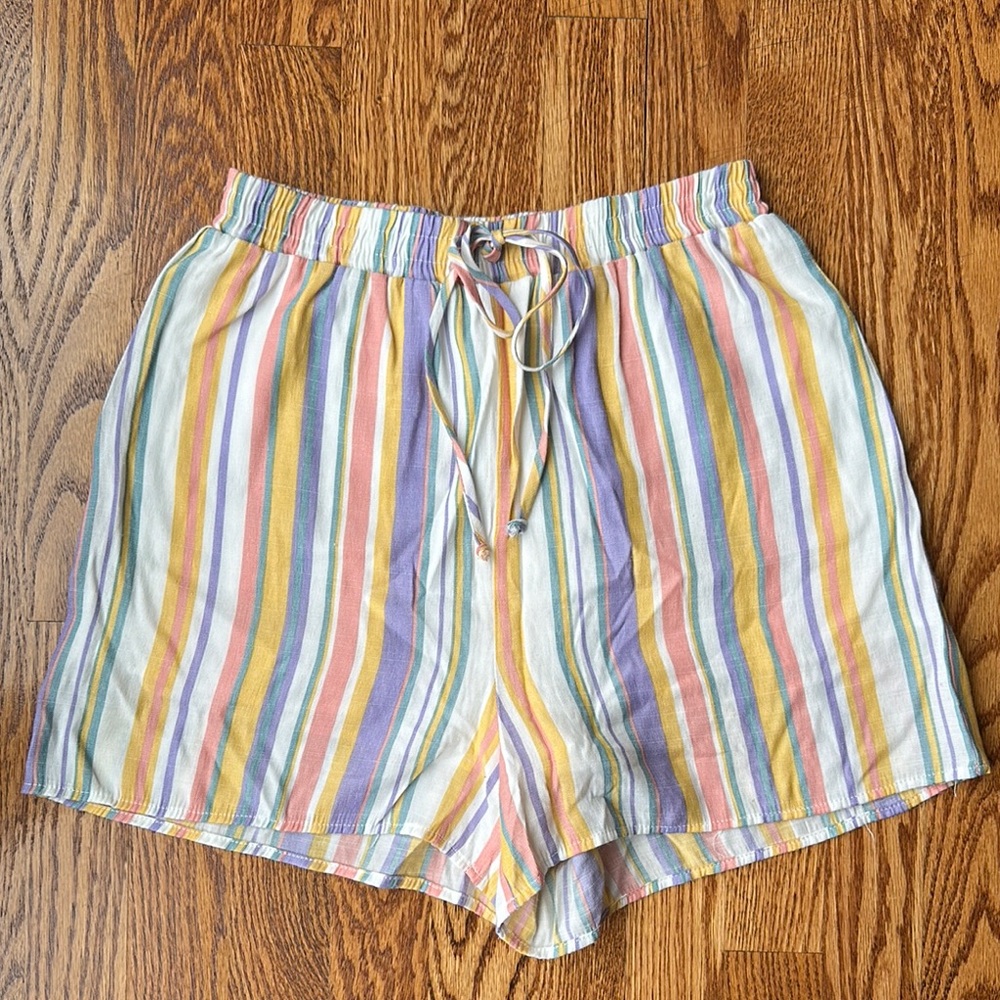 Mi Ami Striped Multicolor Women's Shorts
